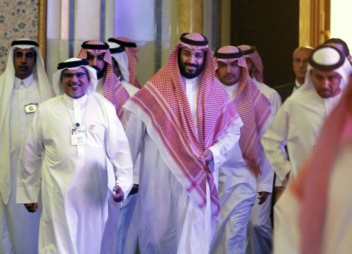 Saudi Crown Prince, Mohammed bin Salman arrives to attend the second day of the Future Investment Initiative conference, in Riyadh, Saudi Arabia, Tuesday, Oct. 23, 2018. Many participants withdrew following the killing earlier this month of Washington Post columnist Jamal Khashoggi at the Saudi Consulate in Istanbul.