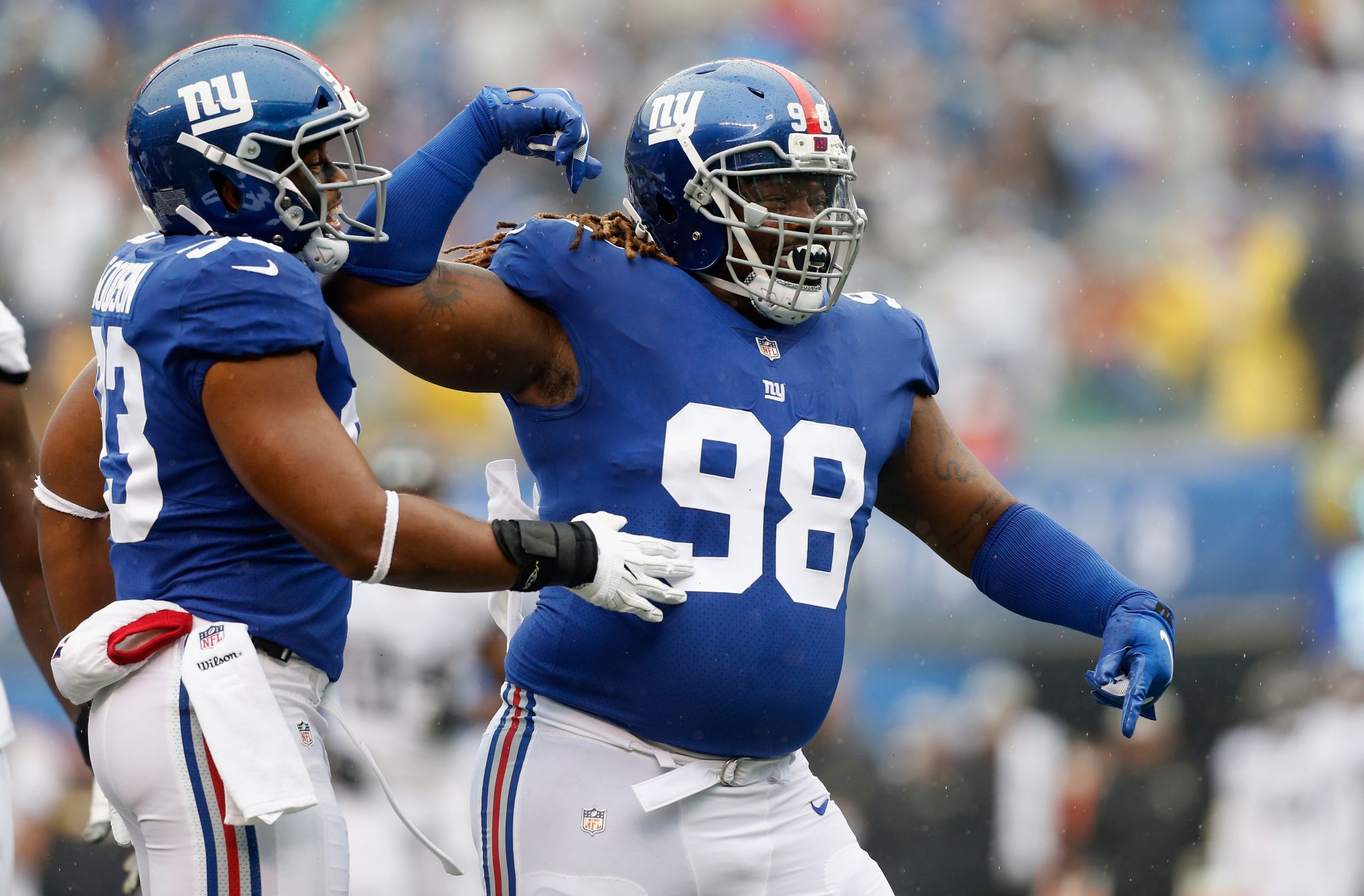 September 9, 2018 - East Rutherford, New Jersey, U.S. - New York Giants  defensive tackle Damon Harrison (98) in the second half during a NFL game  between the Jacksonville Jaguars and the