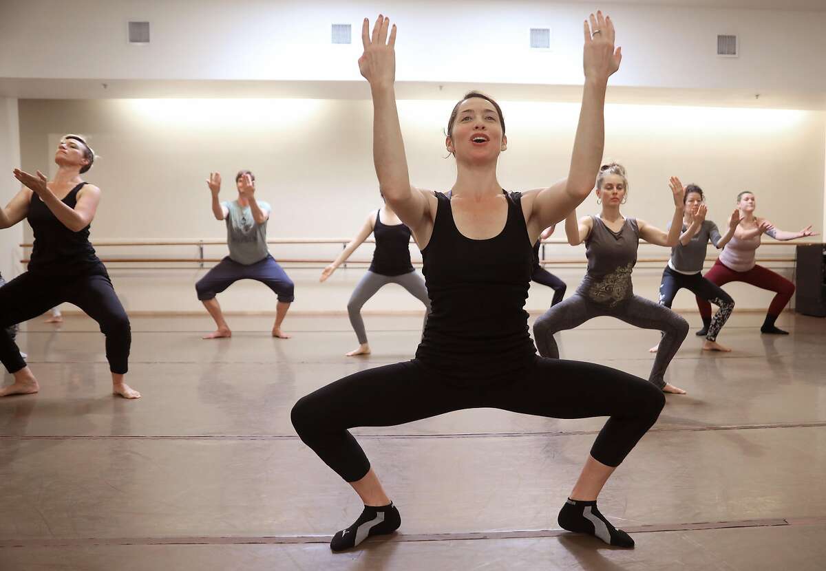 Brazilian modern dance instructor Mariana Rose Thorn (front) teaches at ODC on Thursday, Oct. 25, 2018 in San Francisco, Calif. Prop E, a measure on the SF ballot would link arts and cultural funding, like ODC, a contemporary dance and arts organization founded in 1971, to the city's hotel tax.