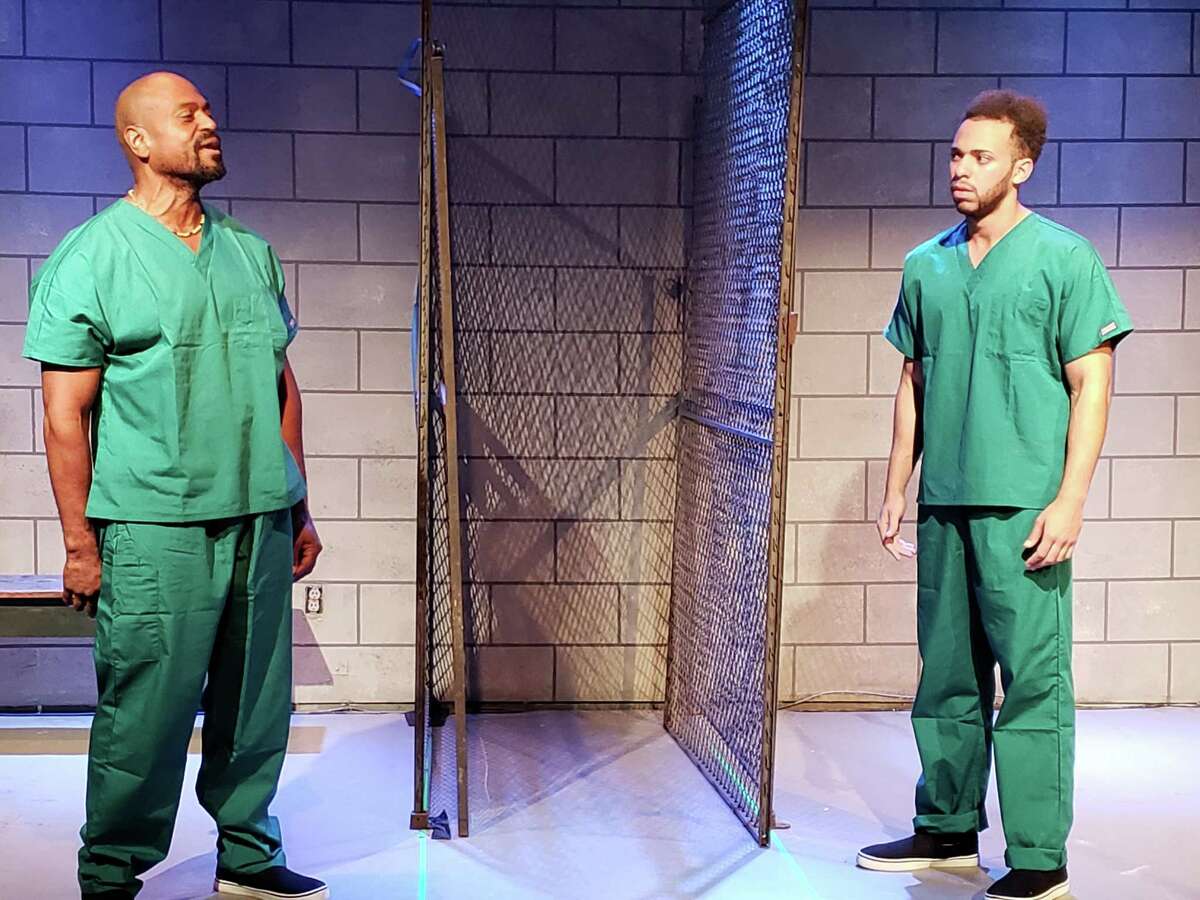 Terrence Riggins, left, as Lucius, and Jhulenty Delossantos as Angel.