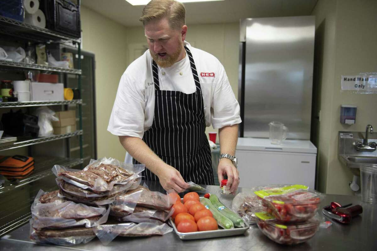 Chef Randy Evens prepares lunch during Camp Vino. The event brought together experts from around the state for a two-day deep dive into Texas wines, wineries, and vineyards.