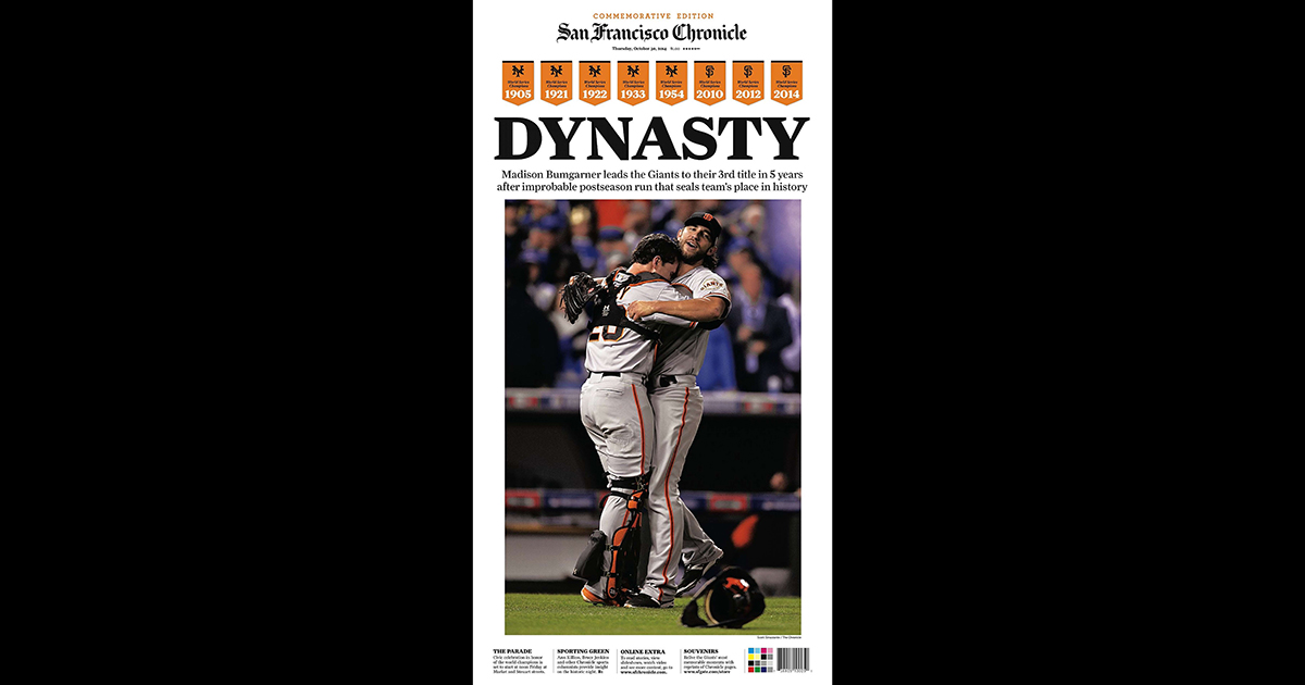 San Francisco Giants World Series Dynasty 2010, 2012, 2014