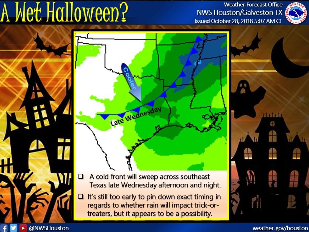 Rain may stifle trick-or-treating on Halloween in Houston ...