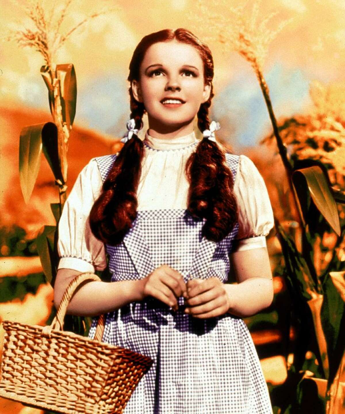 Judy Garland as Dorothy Gale in 1939's "The Wizard of Oz" wore a blue gingham dress that has become one of filmdom's most iconic garments.