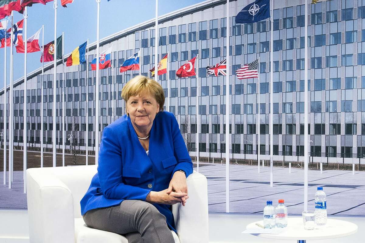 FILE -- German Chancellor Angela Merkel during a meeting with President Donald Trump at the NATO headquarters in Brussels, Belgium, July 11, 2018. Merkel on Monday, Oct. 29, 2018, took her first concrete steps to move away from political life, saying she would give up leadership of her conservative party while vowing to finish out her term in 2021. (Doug Mills/The New York Times)