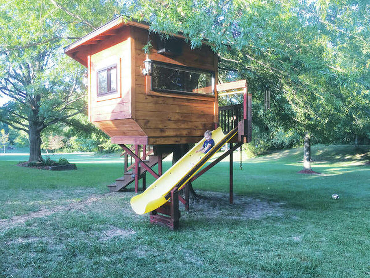 What It's Like to Stay in Tiny Home Tree House With 3 Floors + Slide