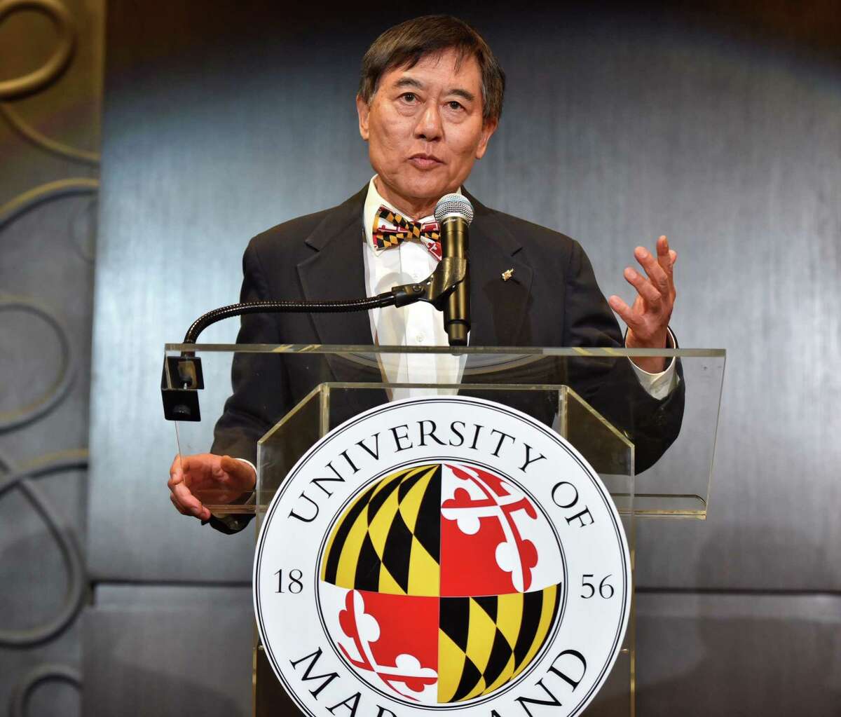 University of Maryland President Wallace Loh holds a news conference in August in the aftermath of a football player's death during practice.