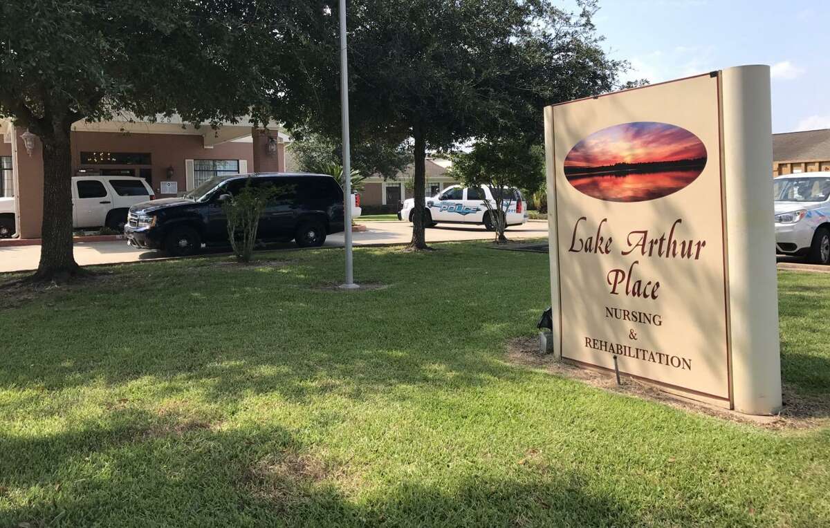 Port Arthur Police serving a a criminal search warrant at the Lake Arthur Place Nursing and Rehabilitation home on Jimmy Johnson. The warrant is in suspect to criminal activity. Kim Brent/ The Enterprise
