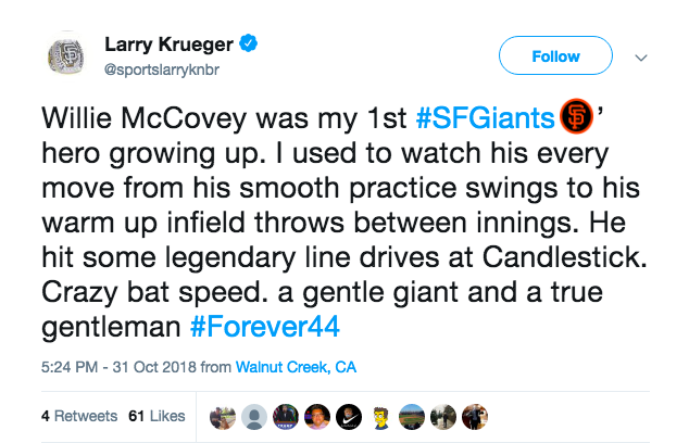 Willie McCovey was 'a true gentleman and legend' 