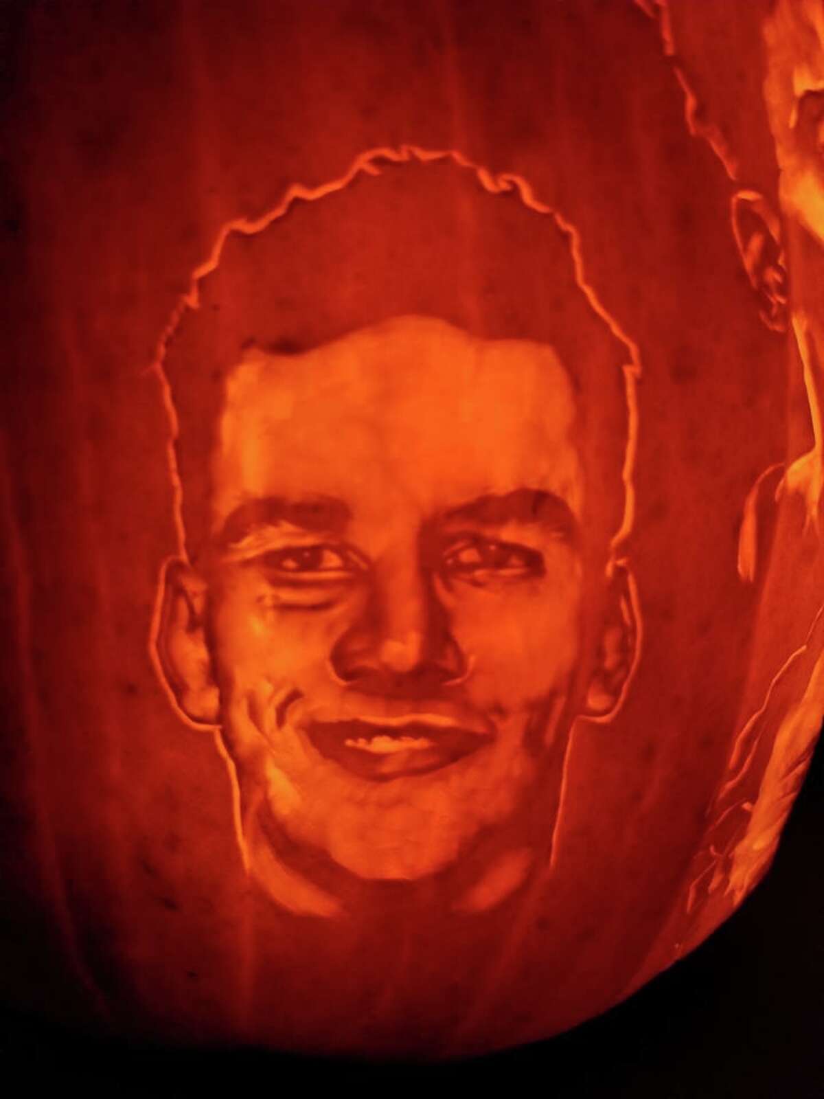 Arthur Alaquinez is San Antonio's standout pumpkin carving artist this fall. He grabbed social media attention in early October when he created an impressive Manu Ginobili carving. This week, he carved the Spurs starting roster.