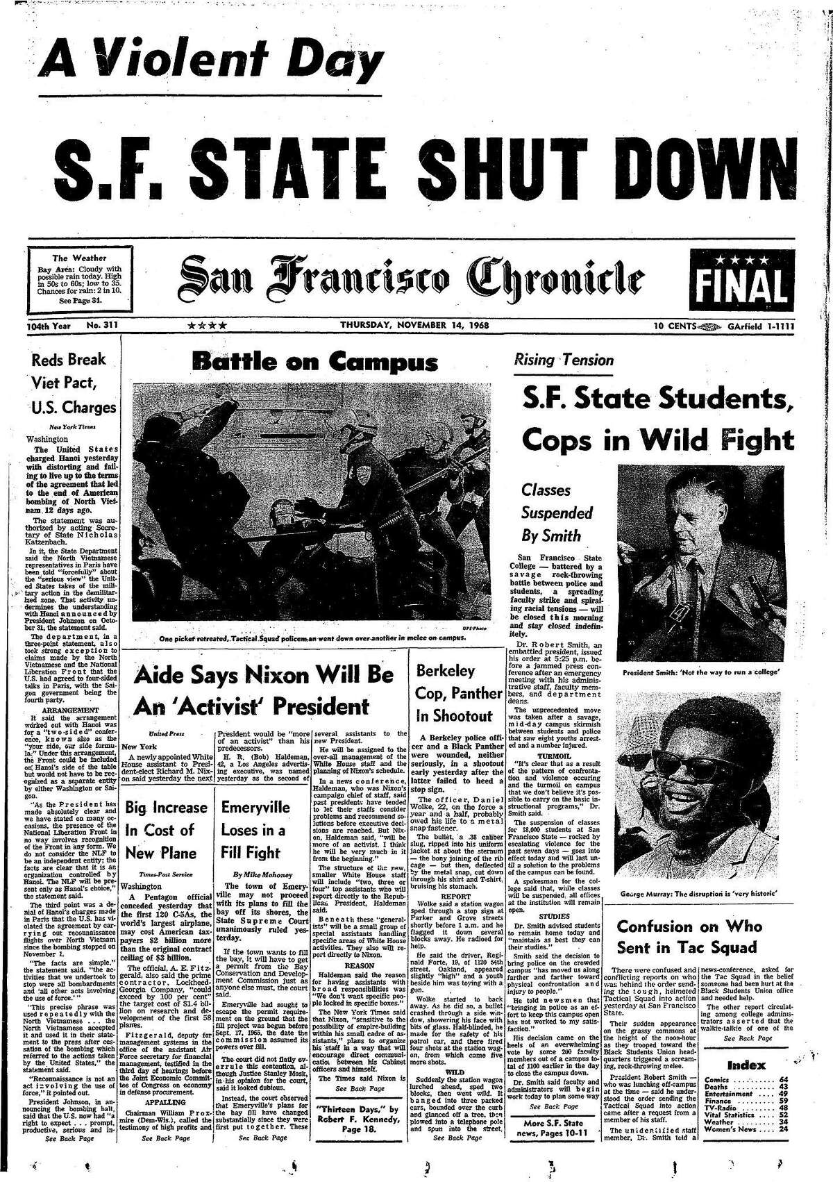 How SF State’s bloody strikes changed academia and nation 50 years ago
