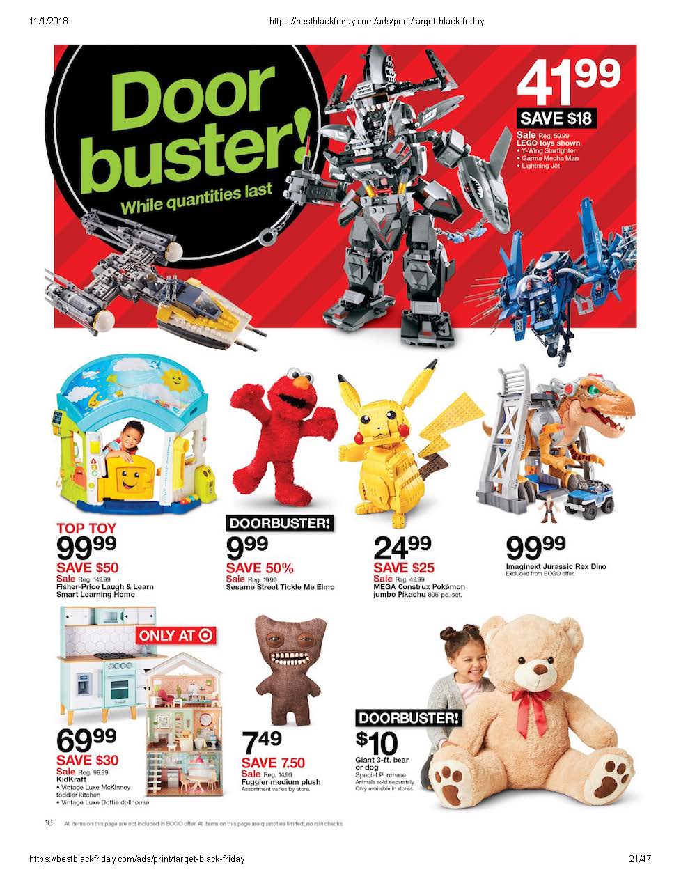 Target black best sale friday toys 2018