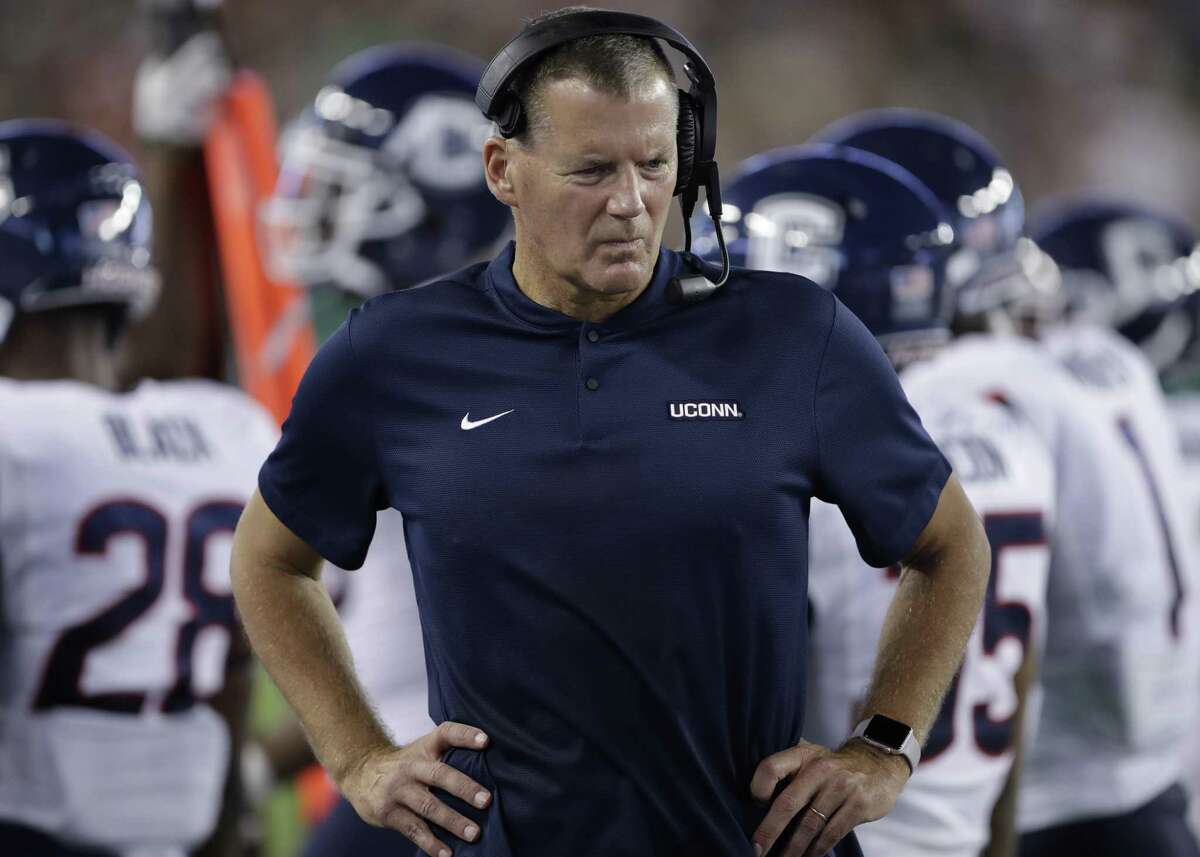 UConn coach Randy Edsall during the first half of a game against South Florida on Oct. 20. (AP Photo/Chris O'Meara)