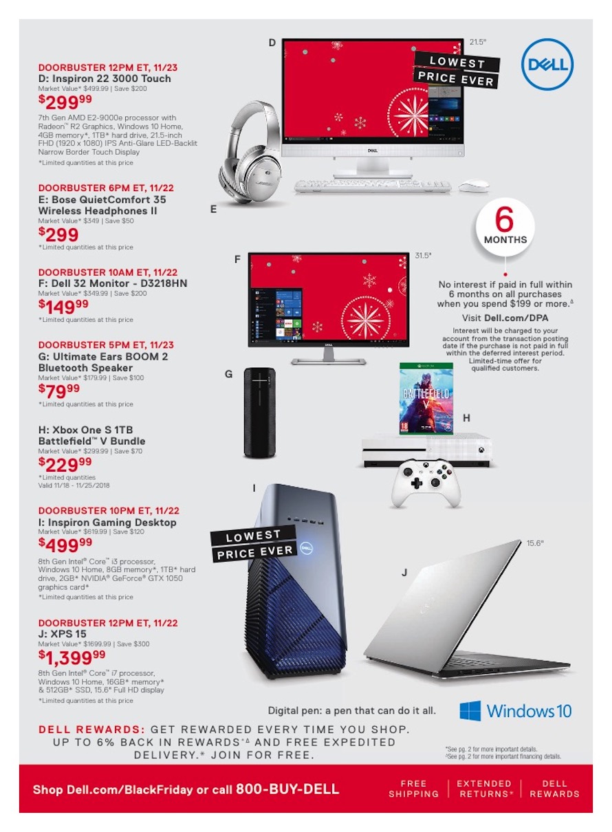 Dell black store friday 2018