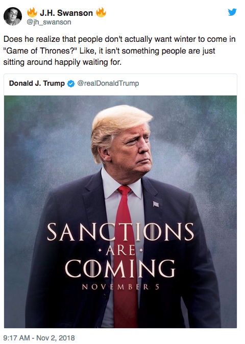 Donald Trump Game of Thrones Game Over Meme - Has Donald Trump Ever Seen  Game of Thrones