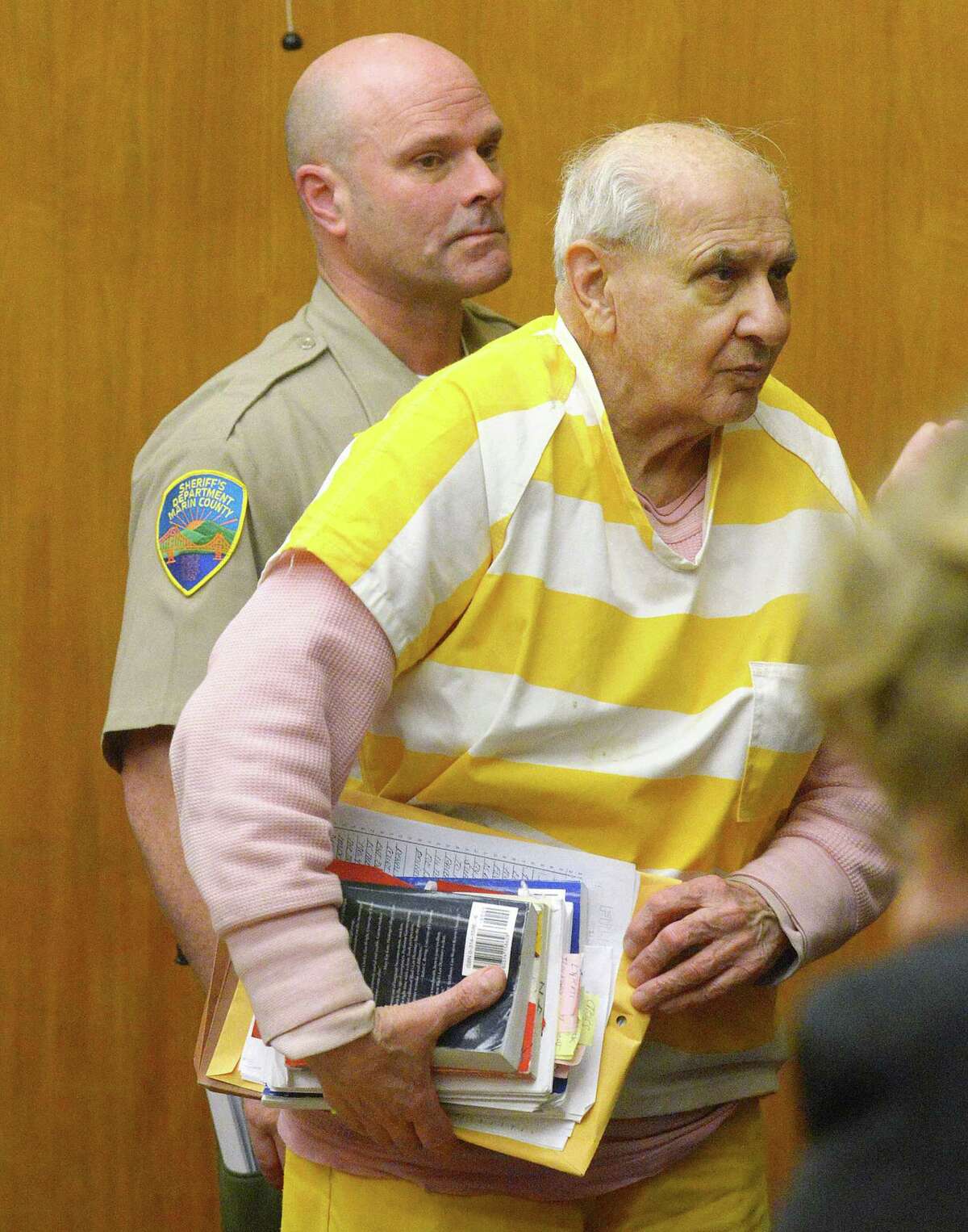 FILE— Convicted serial killer Joseph Naso is taken away after being sentenced in Marin County Superior Court Friday, Nov. 22, 2013, in San Rafael, Calif. 