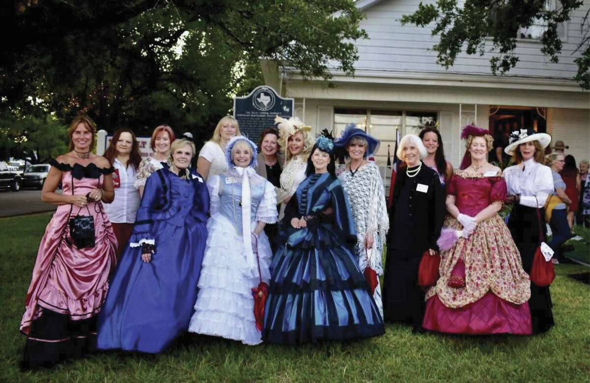 RJOA Southern Belle Docents hosting at the Conroe Founder’s Day event were Barbara Jean Hawkins, Faye Stallings, Sue Mennell, Roselane Polnick, Shana Arthur, Sandy Martin, Peggie Miller, Joy Montgomery, Anita Stevens, Lyn Howard and Elaine Collings.