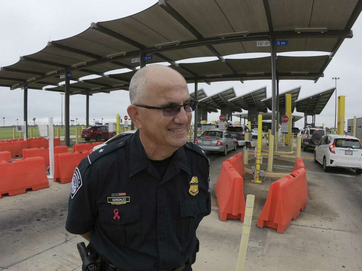 Port director David John Gonzalez of U.S. Customs and Border Protection speaks about the facial recognition biometric technology testing underway at the Anzalduas International Bridge in Mission on Friday, Oct. 19, 2018.