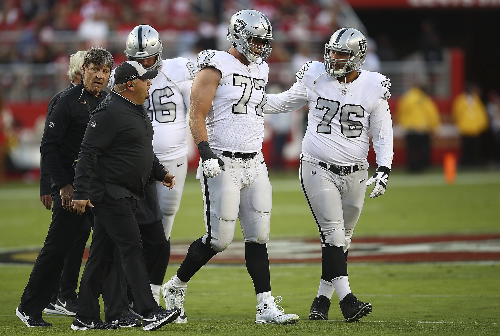 Raiders' Trent Brown on COVID list for second time this season