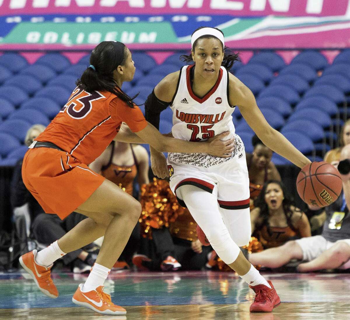 Louisville All-American Asia Durr, who UConn will face on Jan. 31.(AP Photo/Ben McKeown, File)