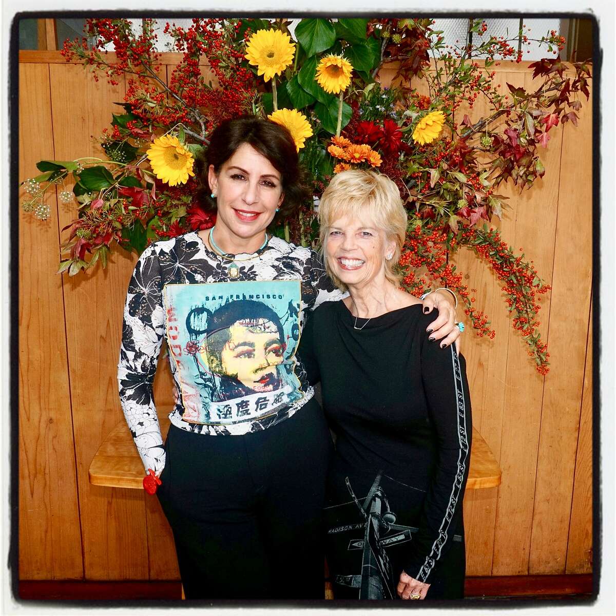 Lisa Mirza Grotts (left) and Carol Simone at Greens Restaurant. Oct. 28, 2018.