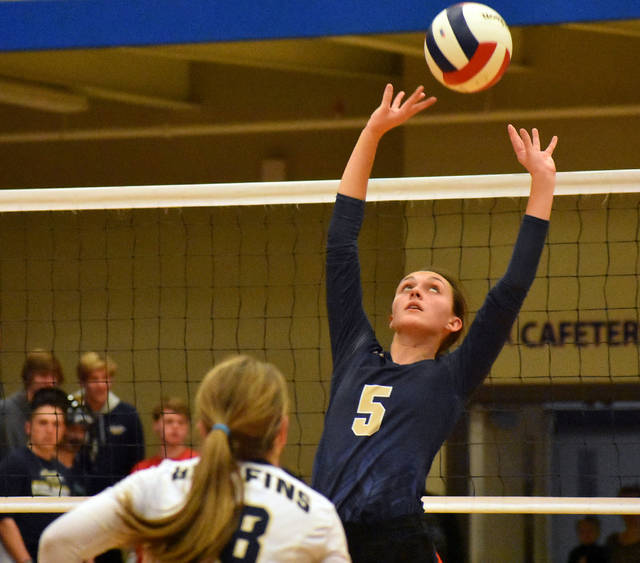 GIRLS VOLLEYBALL: Late-arriving Griffins can’t overcome Bison (34 photos)