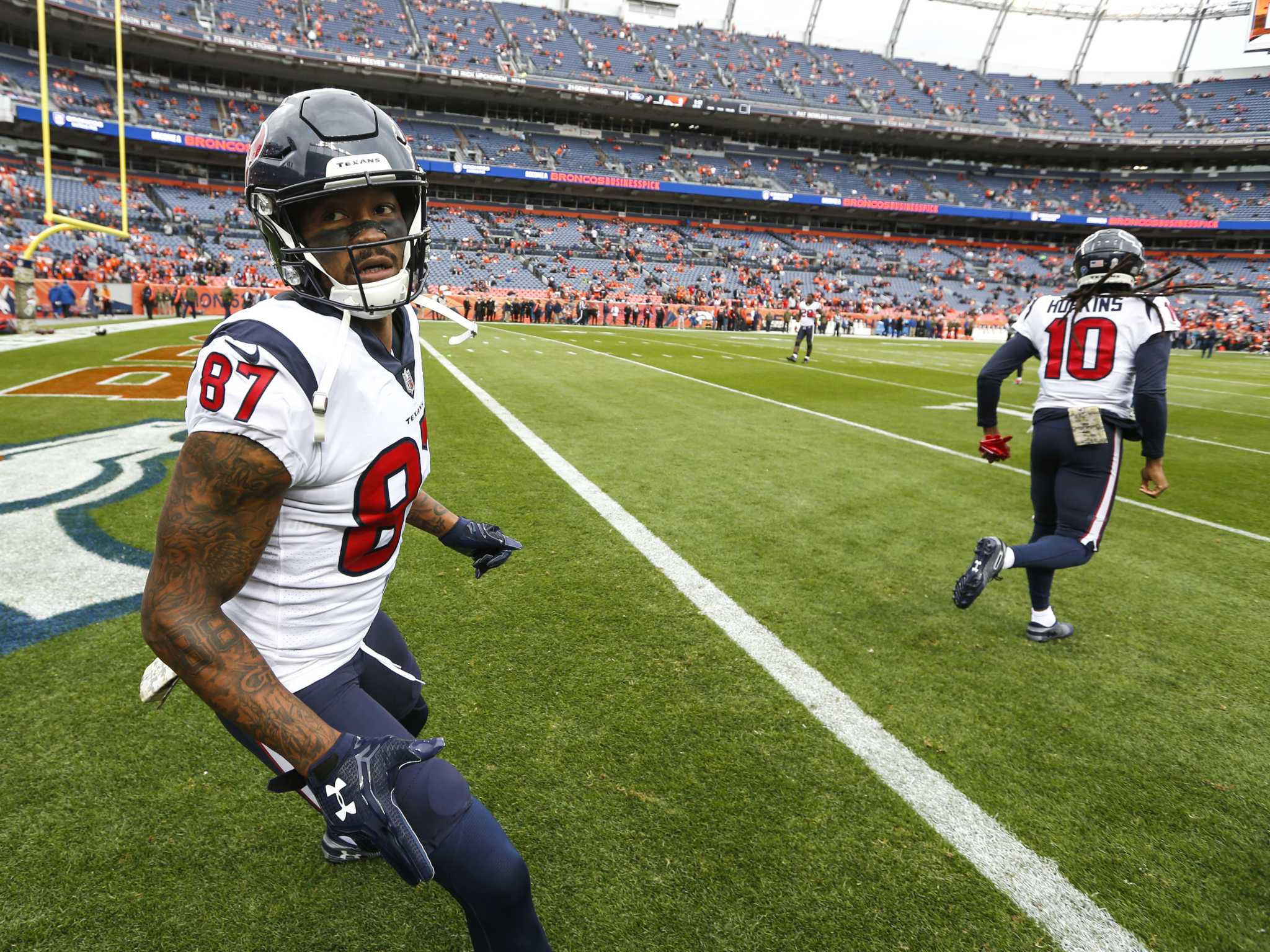 Texans' Tyrann Mathieu fined for illegal hit against Broncos