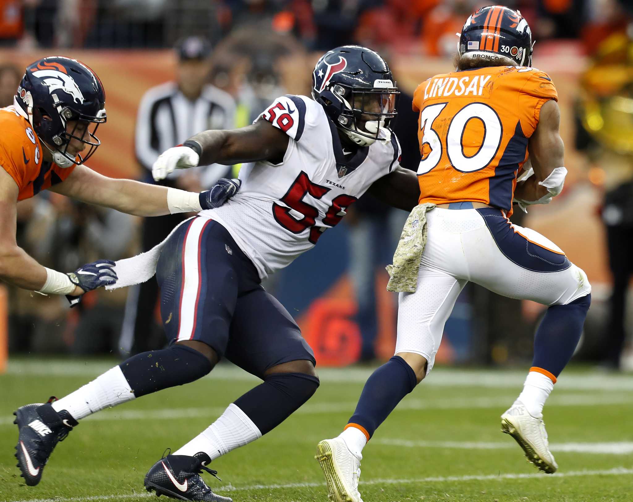 Broncos miss FG, Texans extend win streak to 6 in Demaryius Thomas' debut