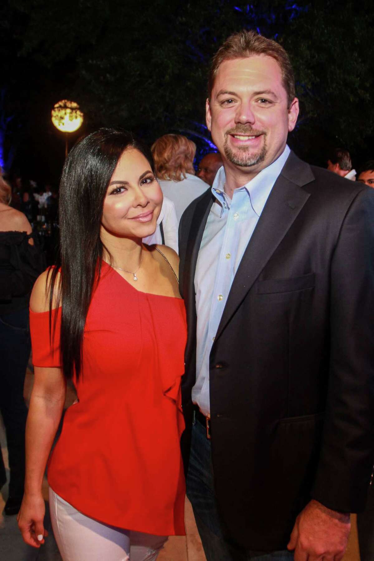Jennifer Reyna and Mike Stewart at the True Blue Gala benefiting Houston Police Department.