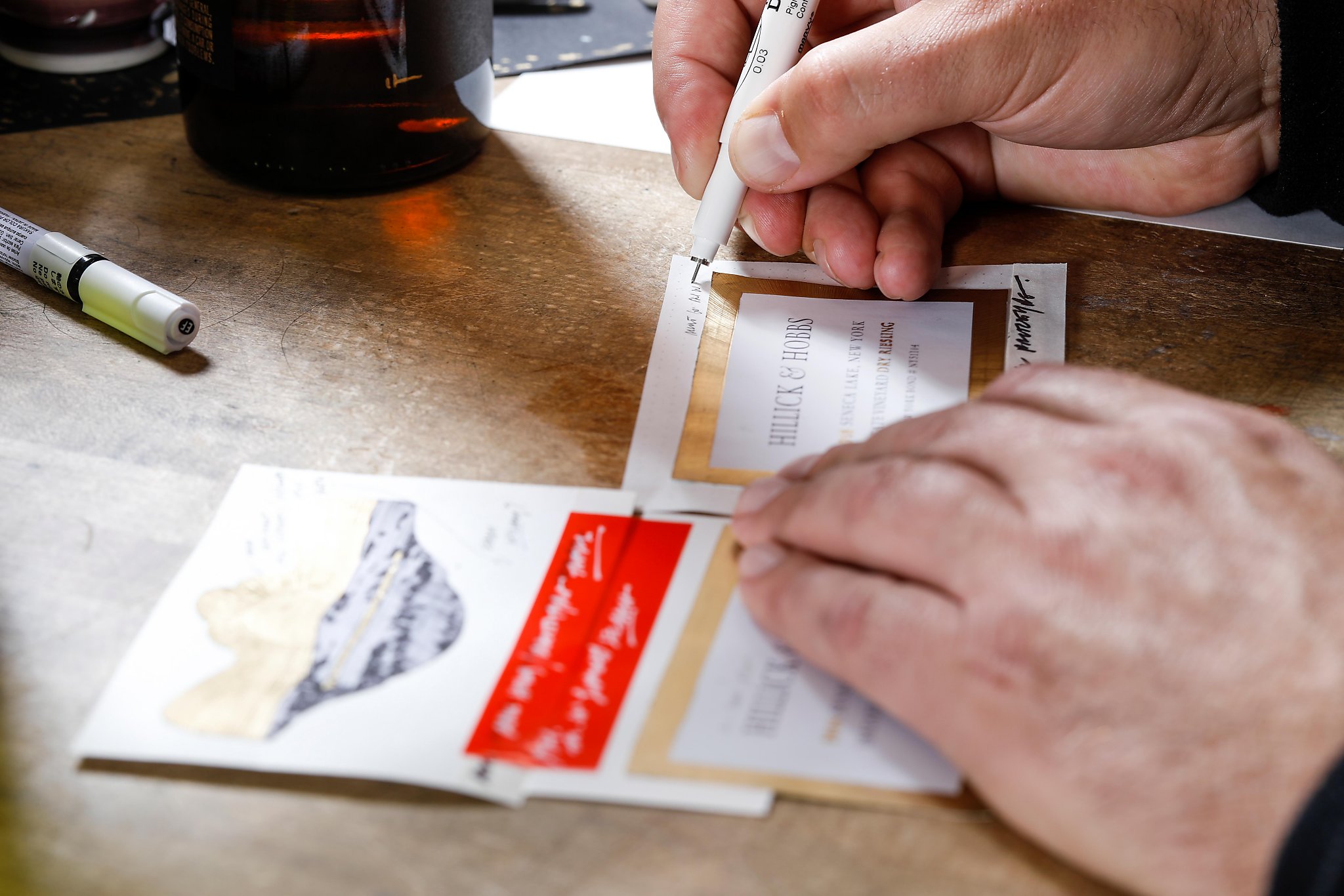 First crush Wine label artist and vintner entwined by wine in Napa