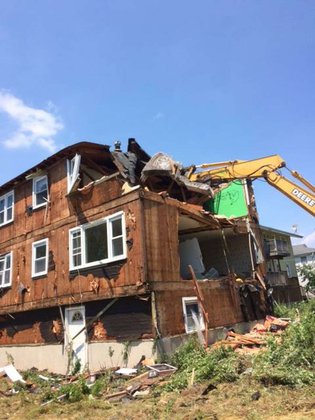 A home along Old Field Creek in West Haven is demolished after the property was accepted into the USDA Emergency Watershed Protection Program’s Emergency Watershed Protection - Floodplain Easement program.
