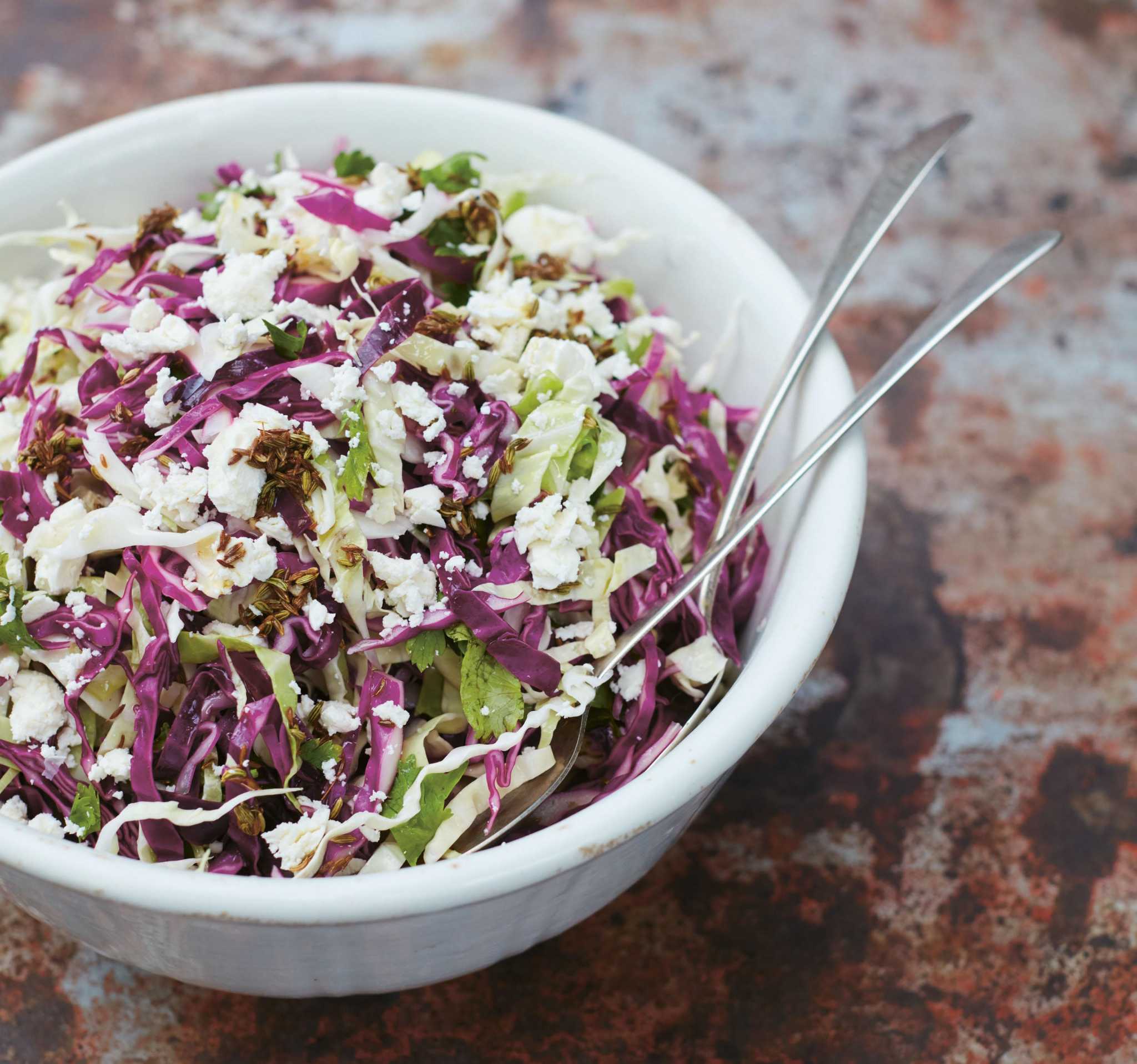 Recipe Shredded Cabbage Salad with Feta and Herbs
