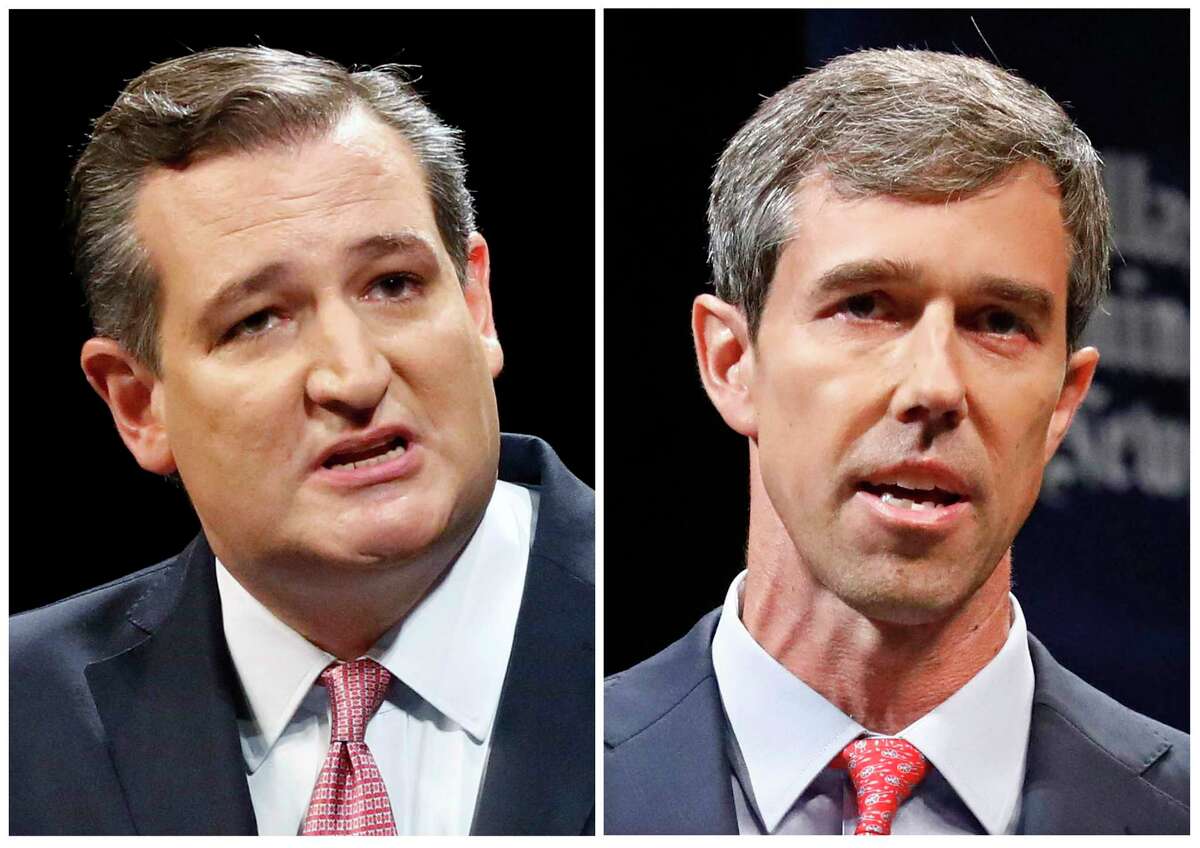 FILE - This combination of Sept. 21, 2018, file photos shows Texas U.S. Senate candidates in the November 2018 election from left, incumbent GOP Sen. Ted Cruz, left, and Democratic U.S. Representative Beto O'Rourke. (Tom Fox/The Dallas Morning News via AP, Pool, File)