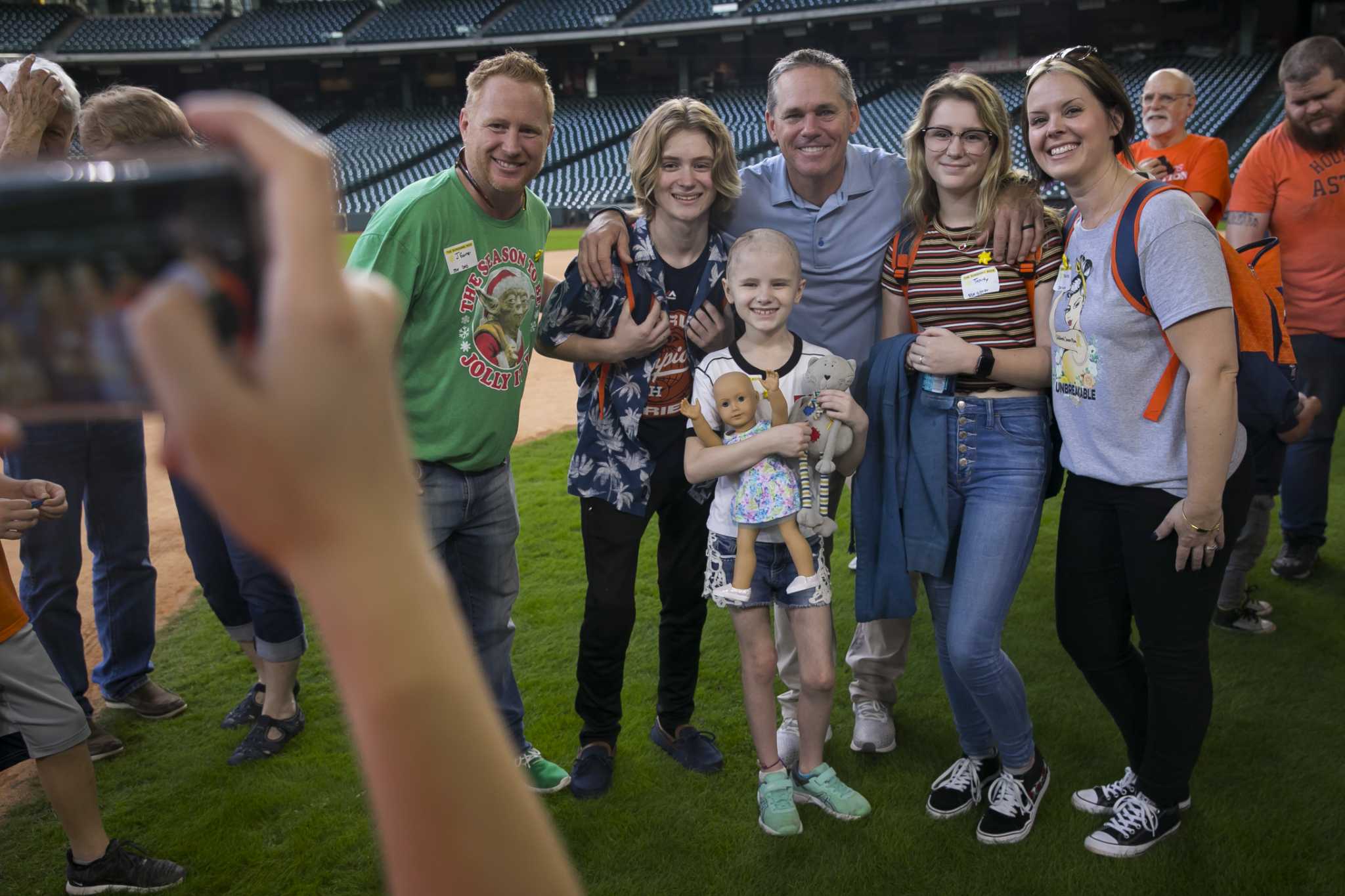 Biggio hosts Sunshine Kids at Minute Maid Park