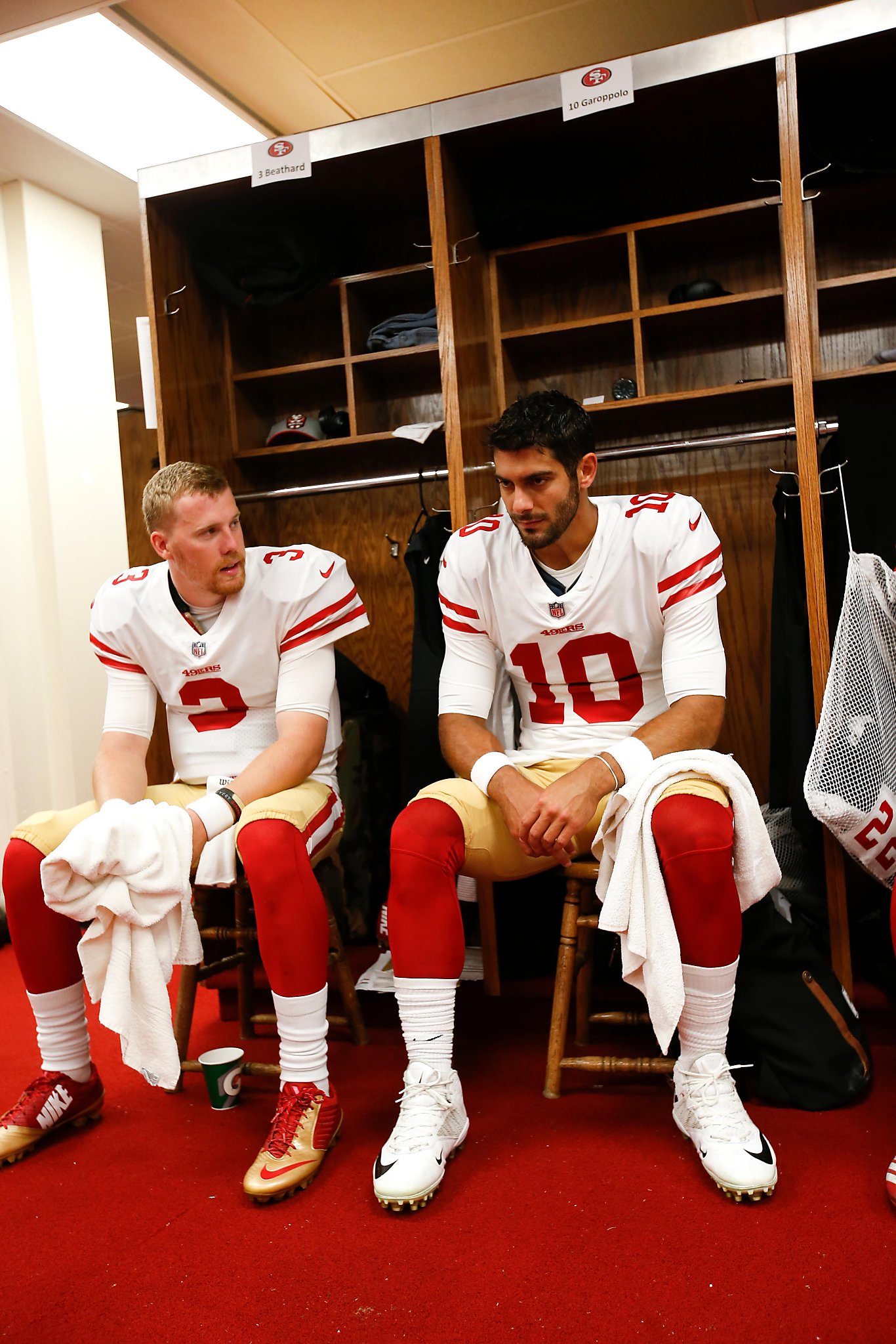 49ers Coach Gives Heartbreaking Speech After C.J. Beathard's