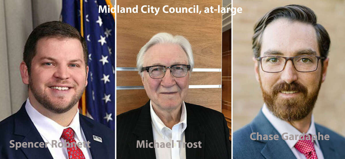 Midland City Council, at-large Michael Trost                    9,878     30.17 Spencer Robnett              15,544   47.48 Chase Gardaphe               7,316     22.35