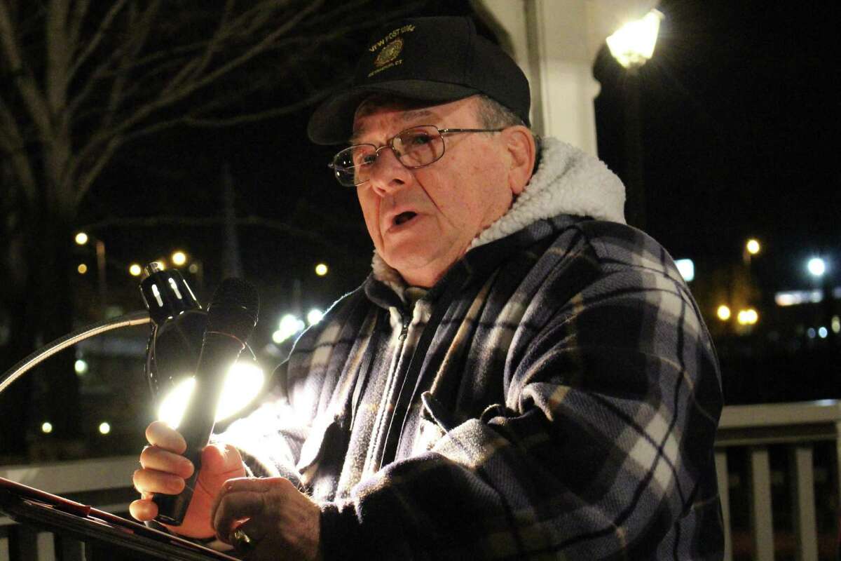 Al Yagovane, commander of VFW Post 12084, is inviting the community to help dedicate a newly installed sign listing the names of the volunteers and area businesses and donors who had a hand in bringing Broad Street Park to life in Seymour.