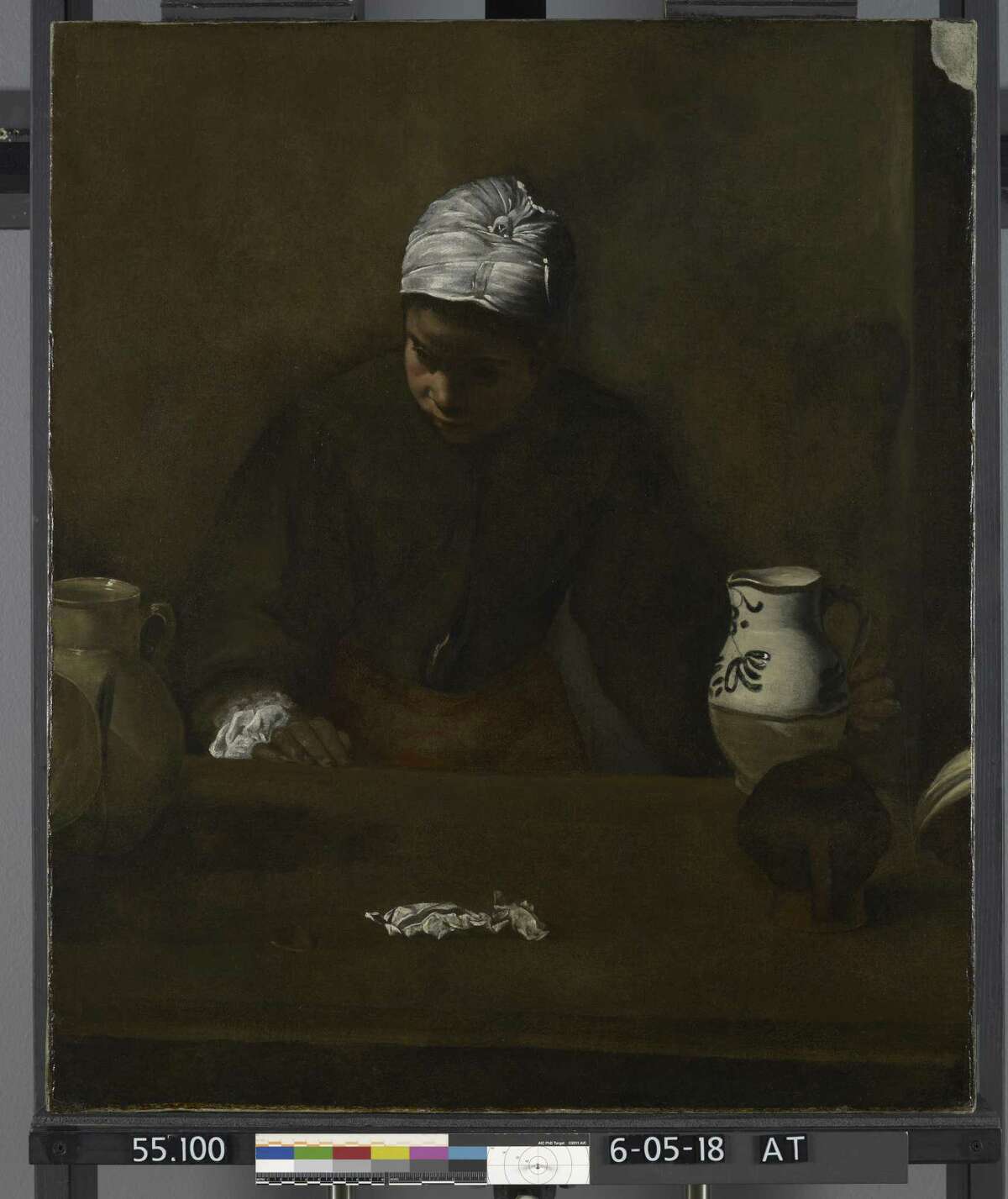 "Kitchen Maid," c. 1620, which hung behind a door at Rienzi for years, is now  officially attributed to Diego Velázquez and will go on display Friday at the Museum of Fine Arts, Houston. >>Inside the MFAH's Grand Gala Ball