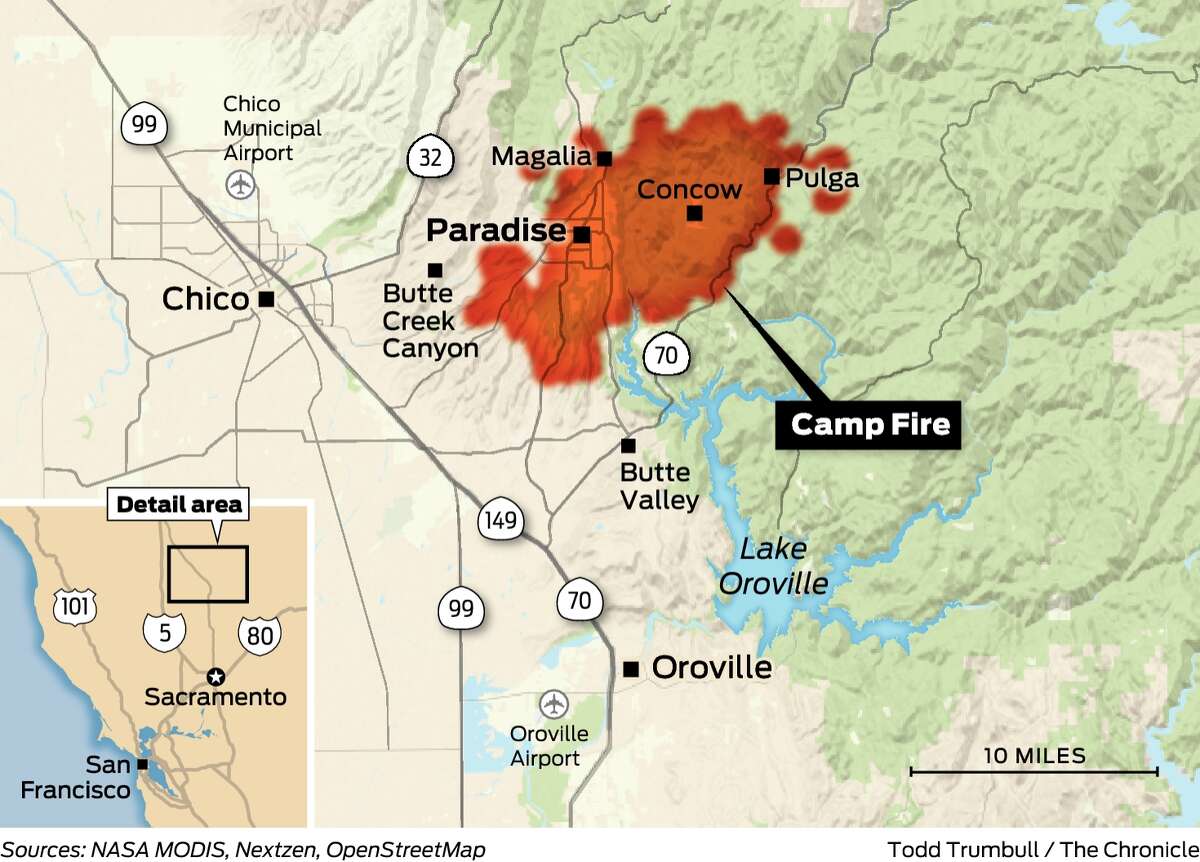 cal fire map camp fire