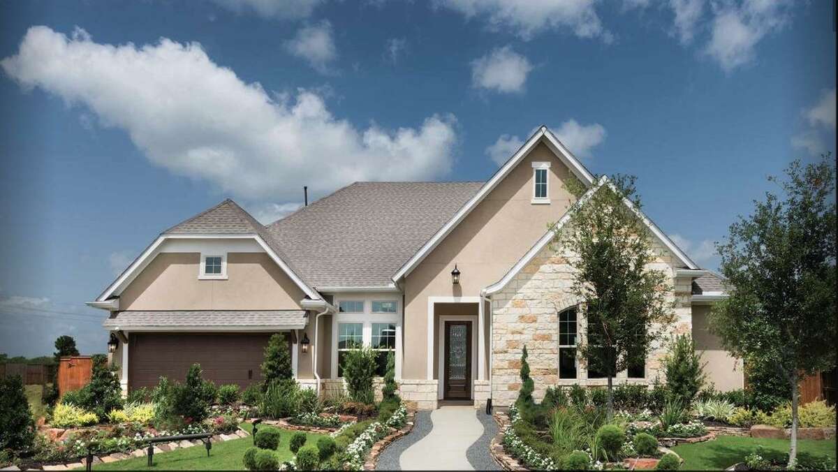 The Malta by David Weekly Homes in the gated community of Meridiana, Galileo Pointe in Iowa Colony.