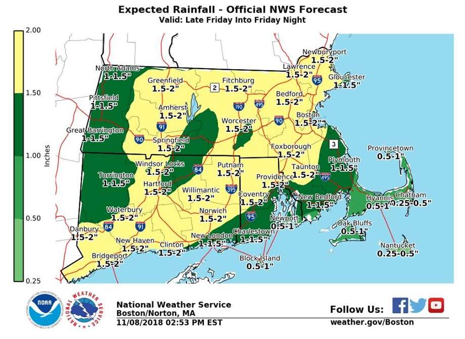 gusty winds and heavy rain are expected to hit connecticut on