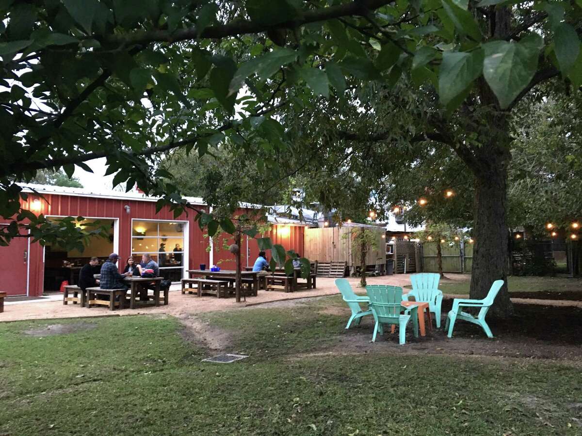 The beer garden at City Acre Brewing