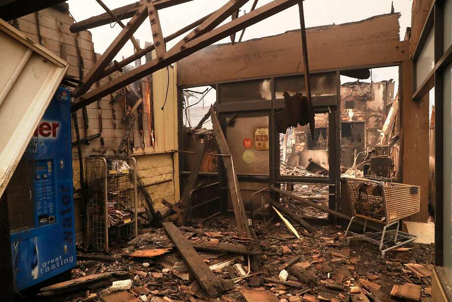 AFTER: Safeway, Paradise The Safeway grocery store was gutted during Camp Fire in Paradise, Calif. on Friday, Nov. 9, 2018. Photo: Scott Strazzante, The Chronicle