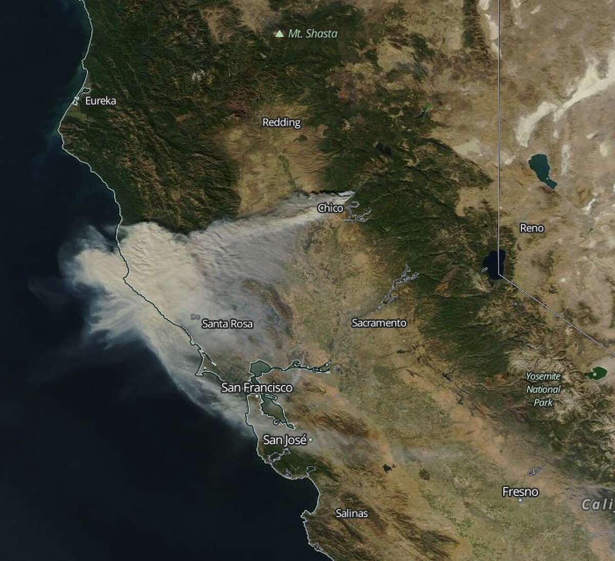 Satellite image shows incredible fiery heat of Camp Fire