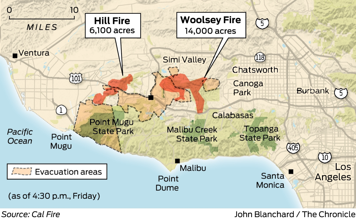 Southern California Blaze Pushes Toward Malibu