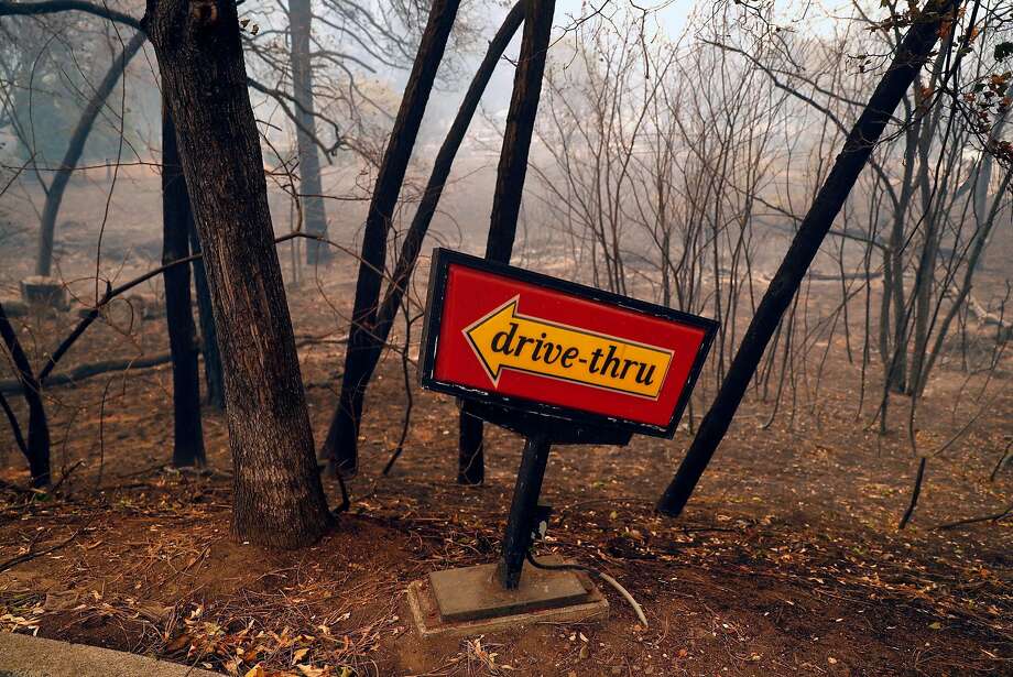 The remains of the McDonald's on Clark Road after Camp Fire in Paradise, Calif. on Friday, November 9, 2018. Photo: Scott Strazzante / The Chronicle