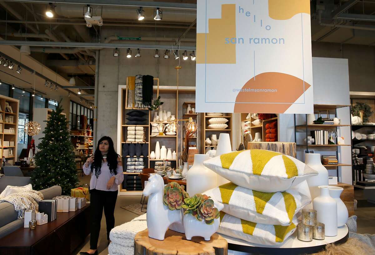 A West Elm home furnishing store is one of the first businesses to open at the new City Center Bishop Ranch outdoor shopping mall in San Ramon, Calif. on Thursday, Nov. 8, 2018.