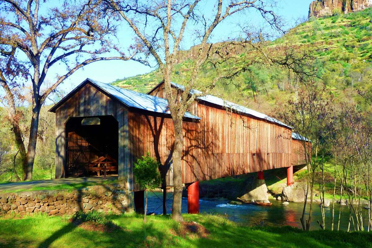 Honey Run Covered Bridge in Chico, California, was the only triple-span covered bridge in the U.S.