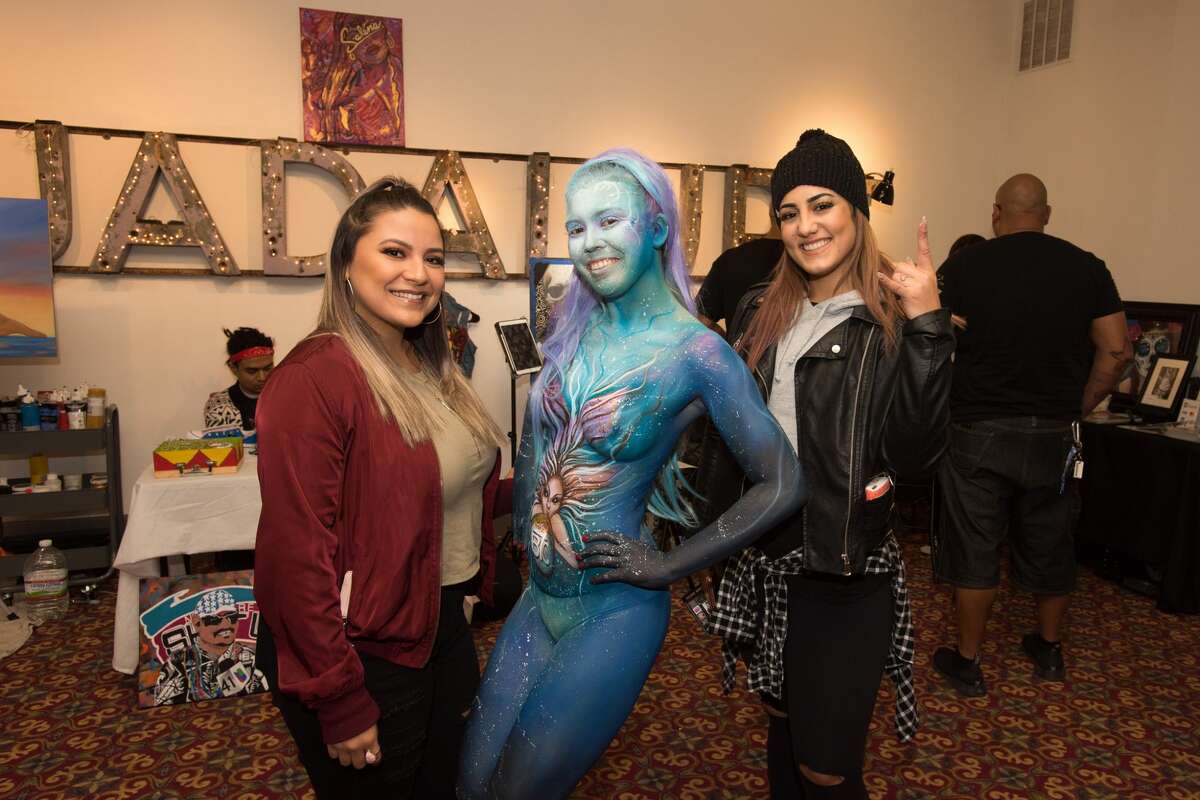 Competitors went beyond the canvas and brought color to their skin at the Texas Body Paint Competition at the Saturday at the Guadalupe Cultural Arts Center.