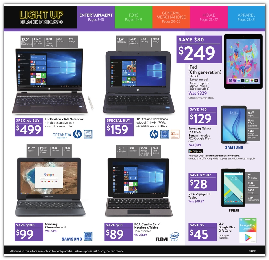 Walmart black deals friday laptops